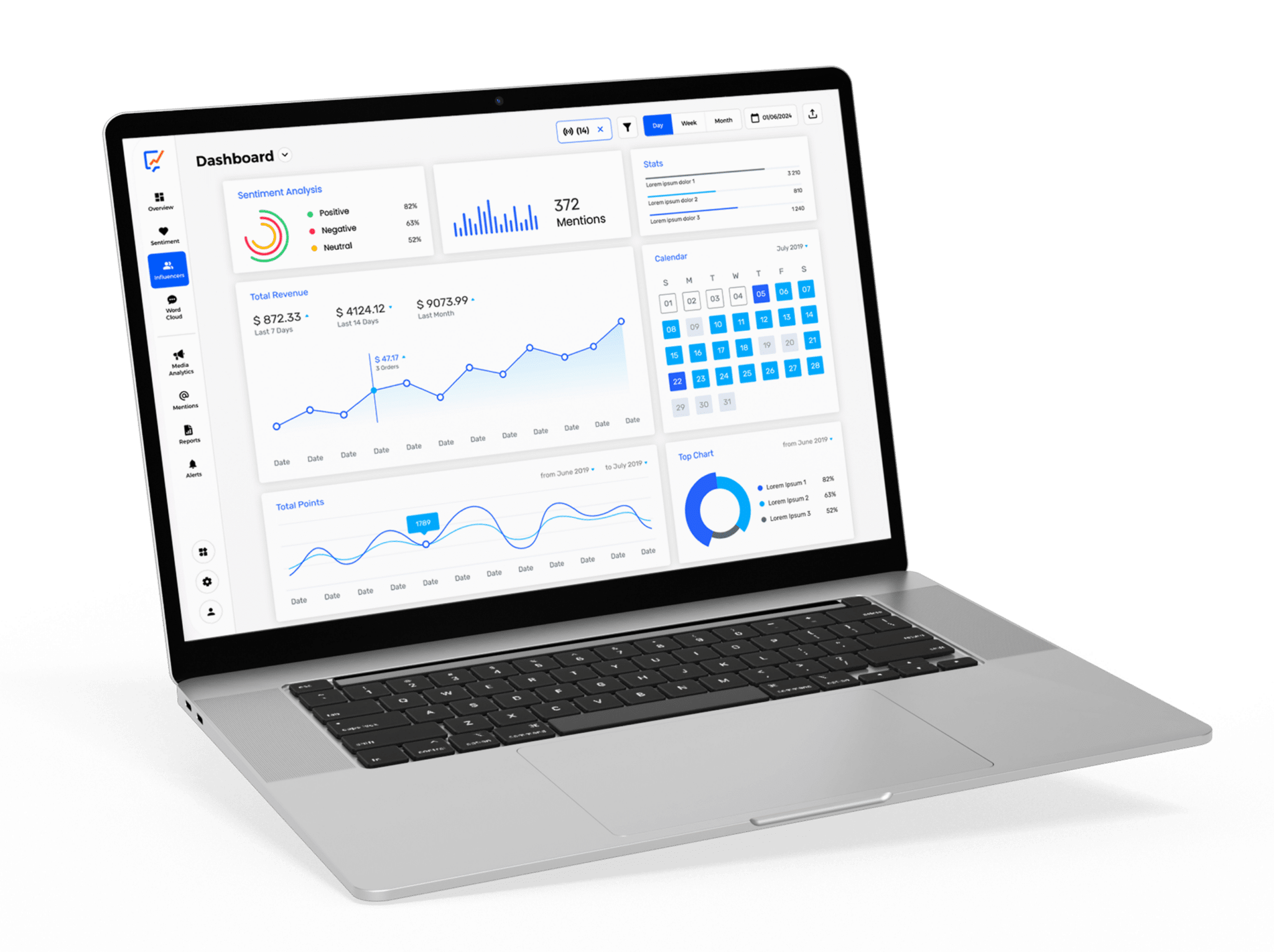 crowd analyzer dashboard mockup